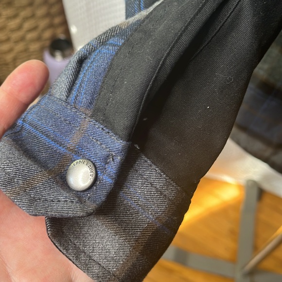 Eddie Bauer shacket jacket coat snap closure quilted - Picture 12 of 15